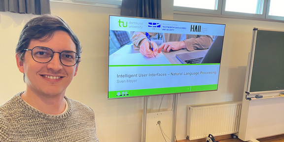 Sven Mayer during his IUI lecture